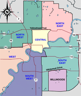 Image Map of City of Edmonton